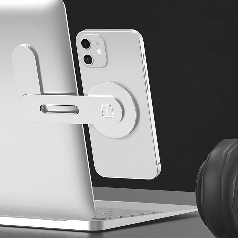 Magnetic phone holder for laptop