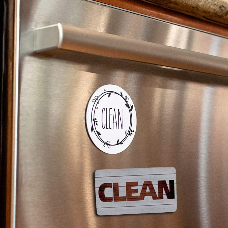 Clean Dirty Dishwasher Magnet Indicator Sign