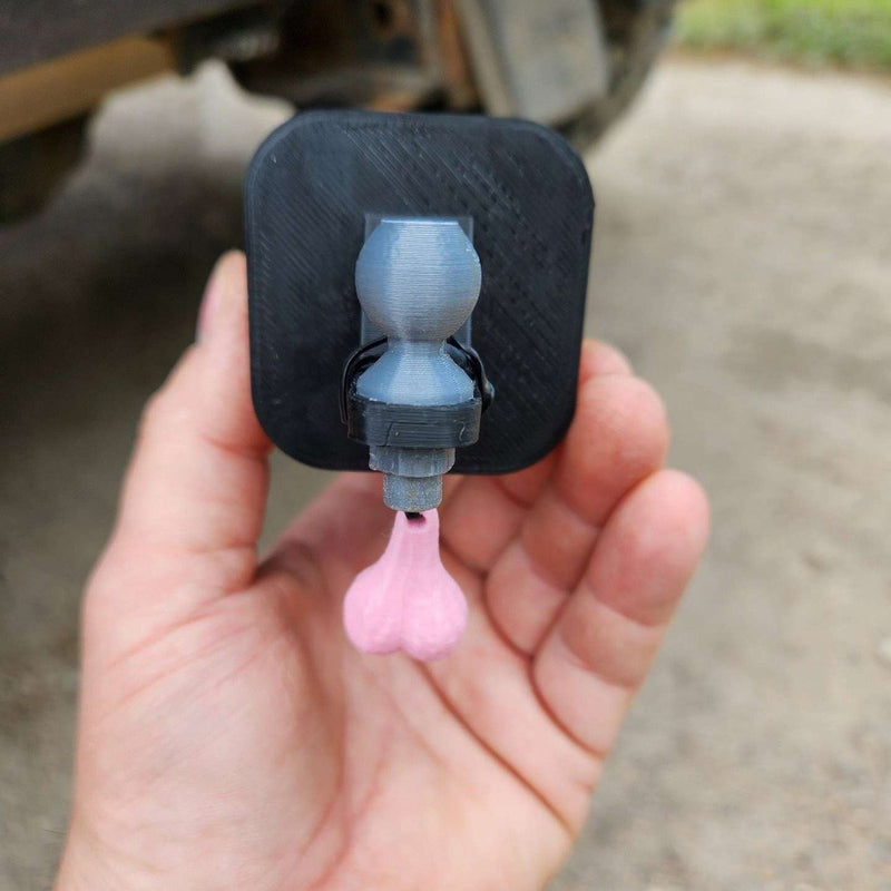 3D Funny Trailer Hitch Cover with Tiny Nuts