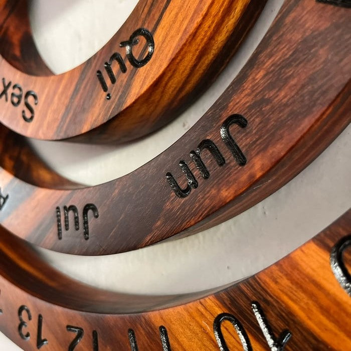 Wooden Rotating Circular Perpetual Calendar