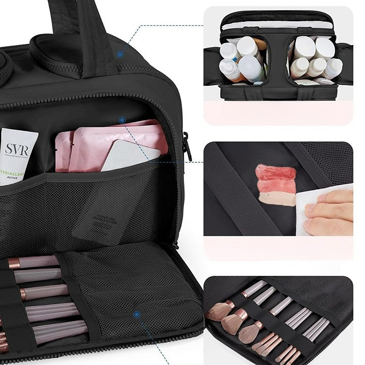 Large Wide-open Travel Makeup Bag