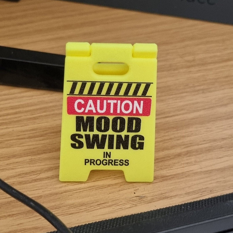 Funny Desk Hazard Caution Sign