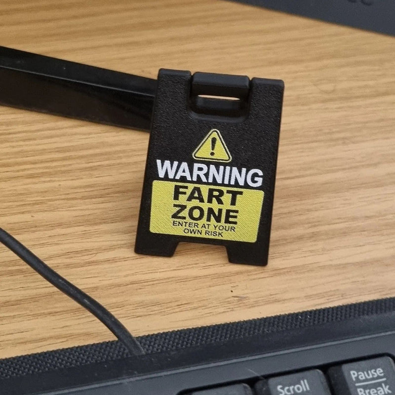 Funny Desk Hazard Caution Sign