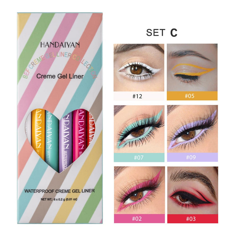 20 PCS Colored Eyeliners Pencil Set