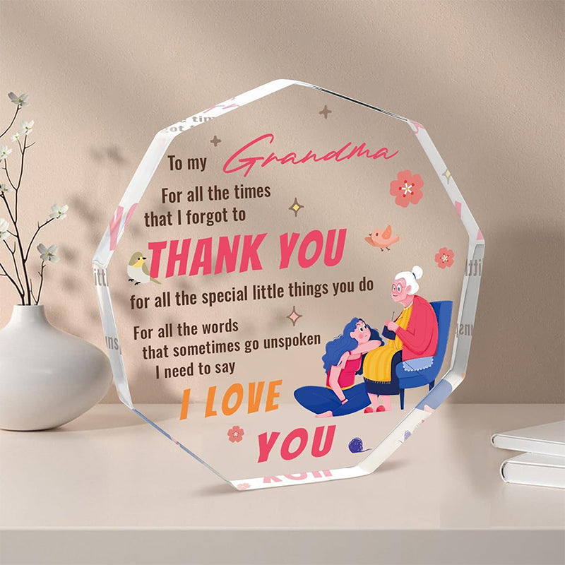 Nine-sided acrylic commemorative gift