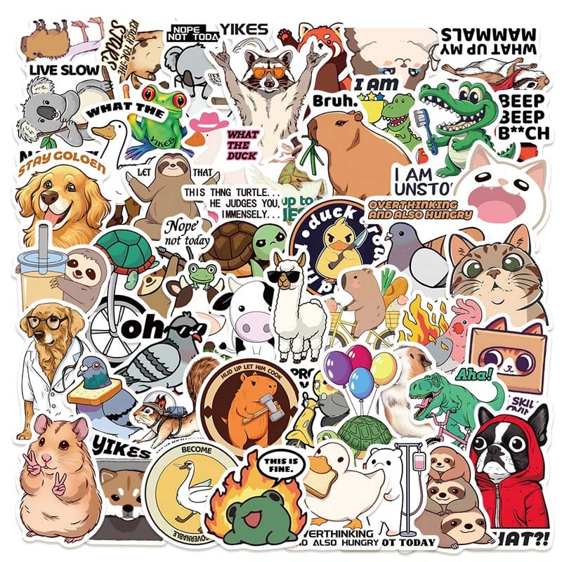 50 Funny Animal stickers