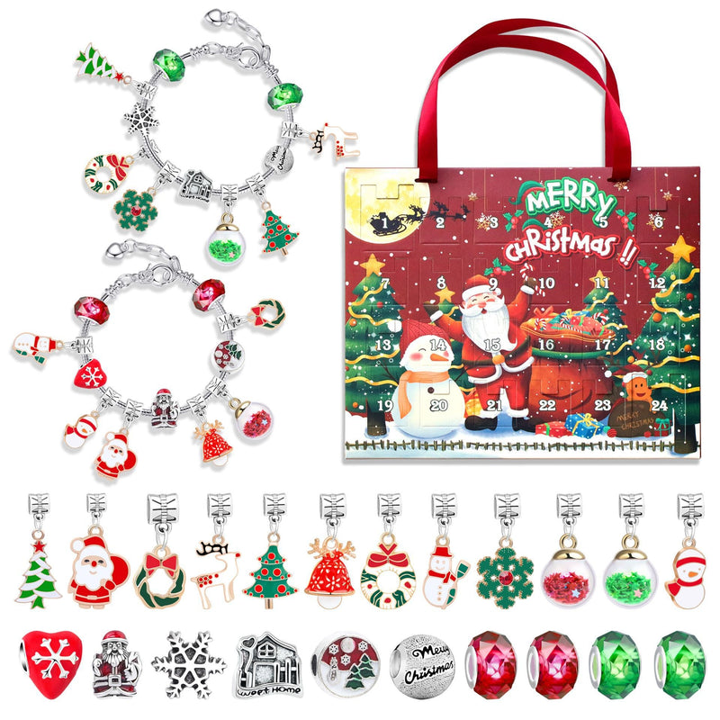 DIY 24 Days Christmas Countdown Calendar Bracelets Set