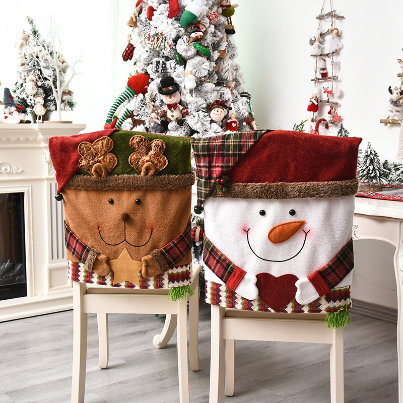 Christmas Decoration Cartoon Chair Cover