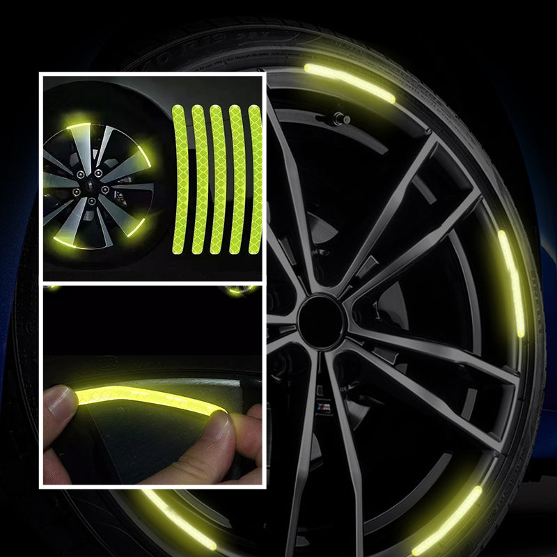 Car tire reflective stickers