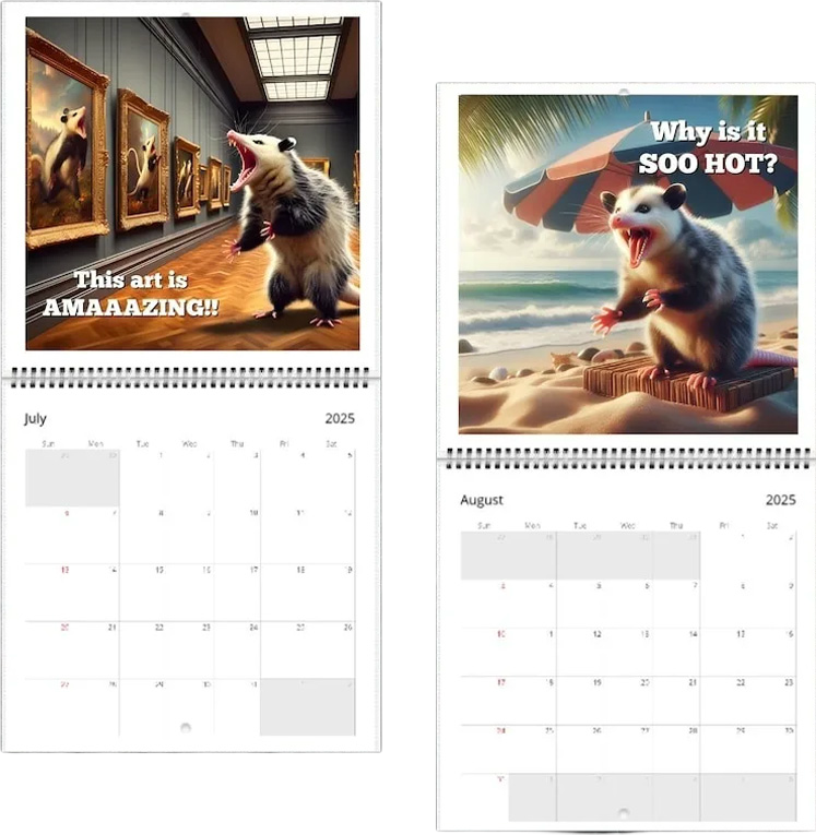 2025 Screaming Possums Calendar