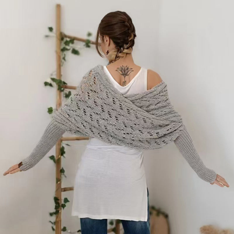 Knitted Cable Wrap For Women