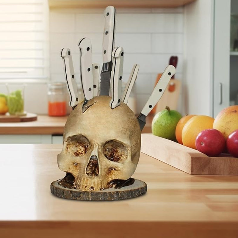 Gothic Skull Knife Holder