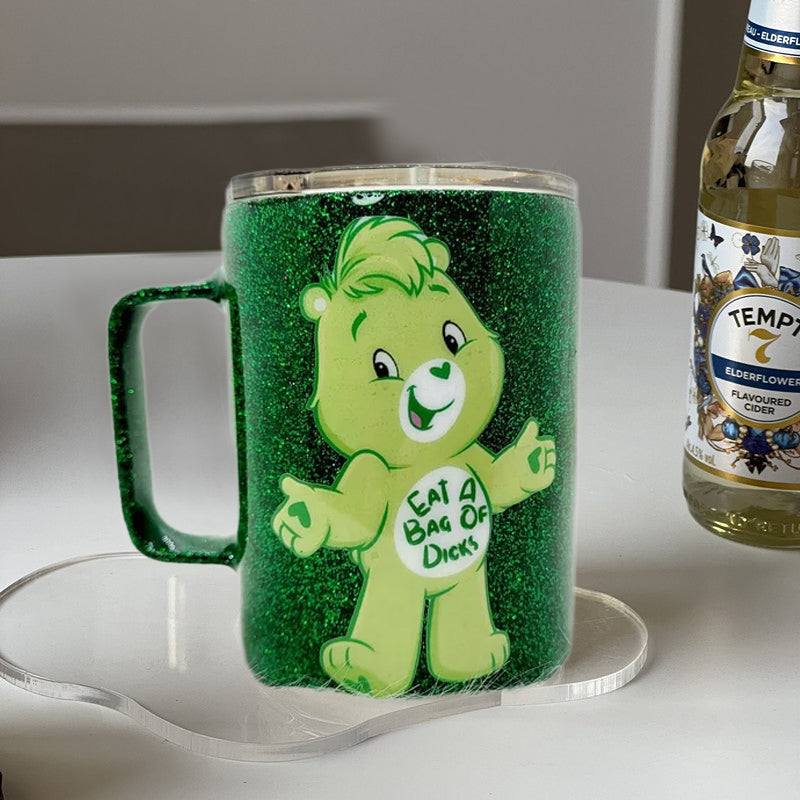 Bear Glitter Stainless Steel Mug