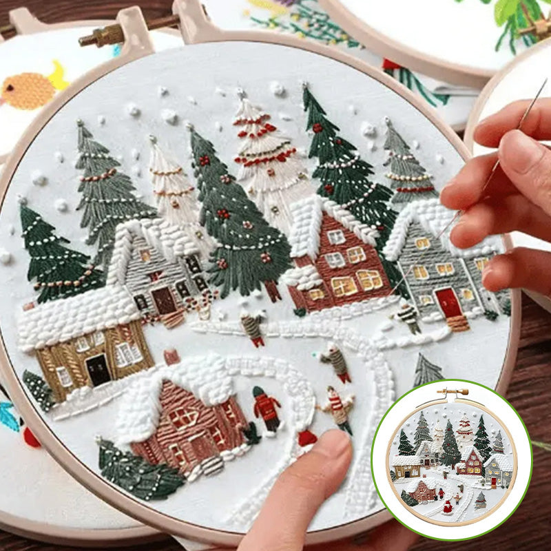 Christmas embroidery material pack