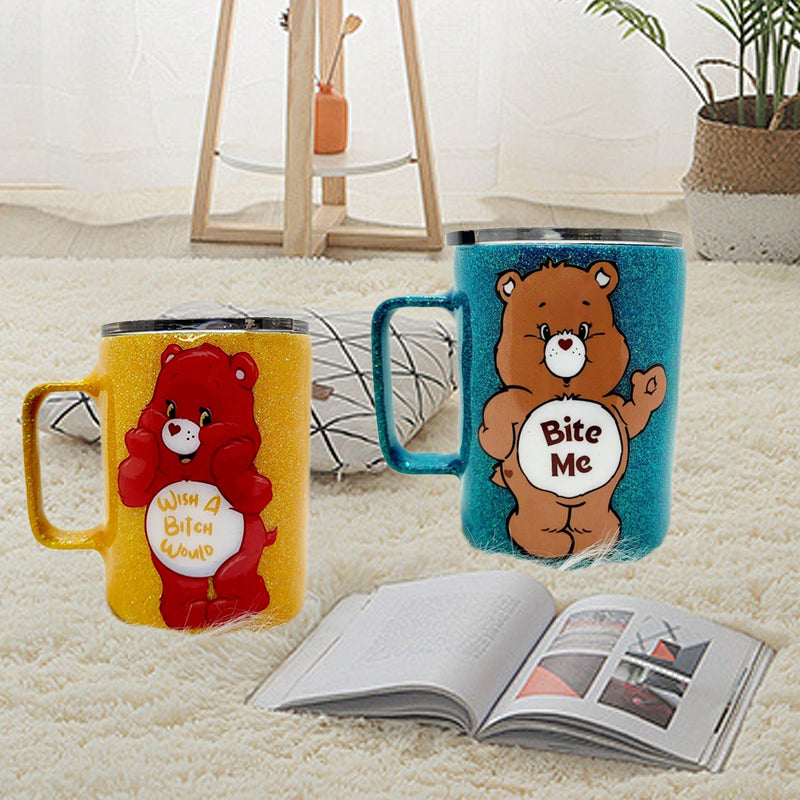 Bear Glitter Stainless Steel Mug