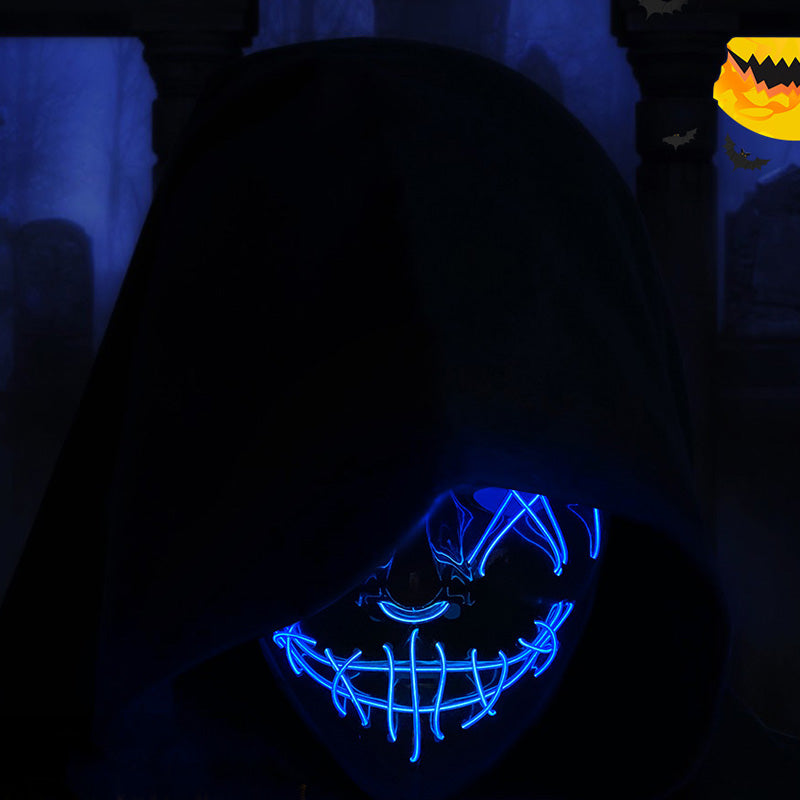 Halloween scary ghost face LED light mask