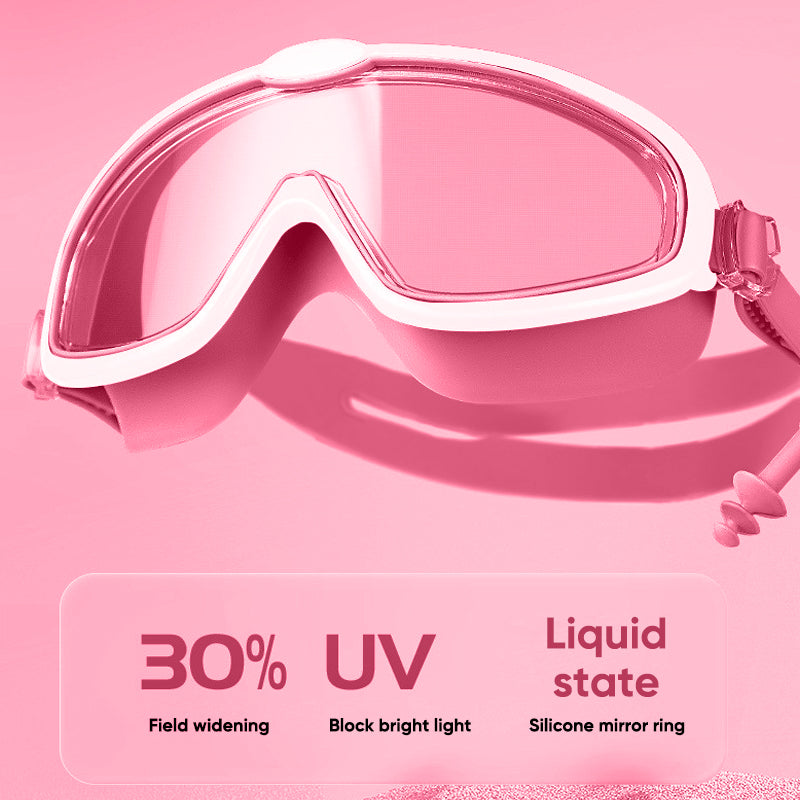 HD Large Frame Waterproof And Anti-fog Swimming Goggles