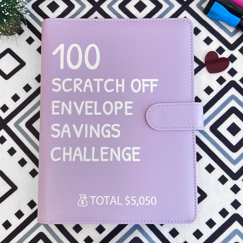 Scratch Off 100 Envelope Challenge Binder