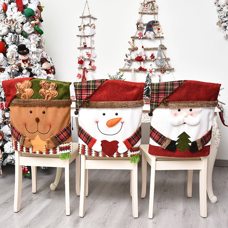 Christmas Decoration Cartoon Chair Cover