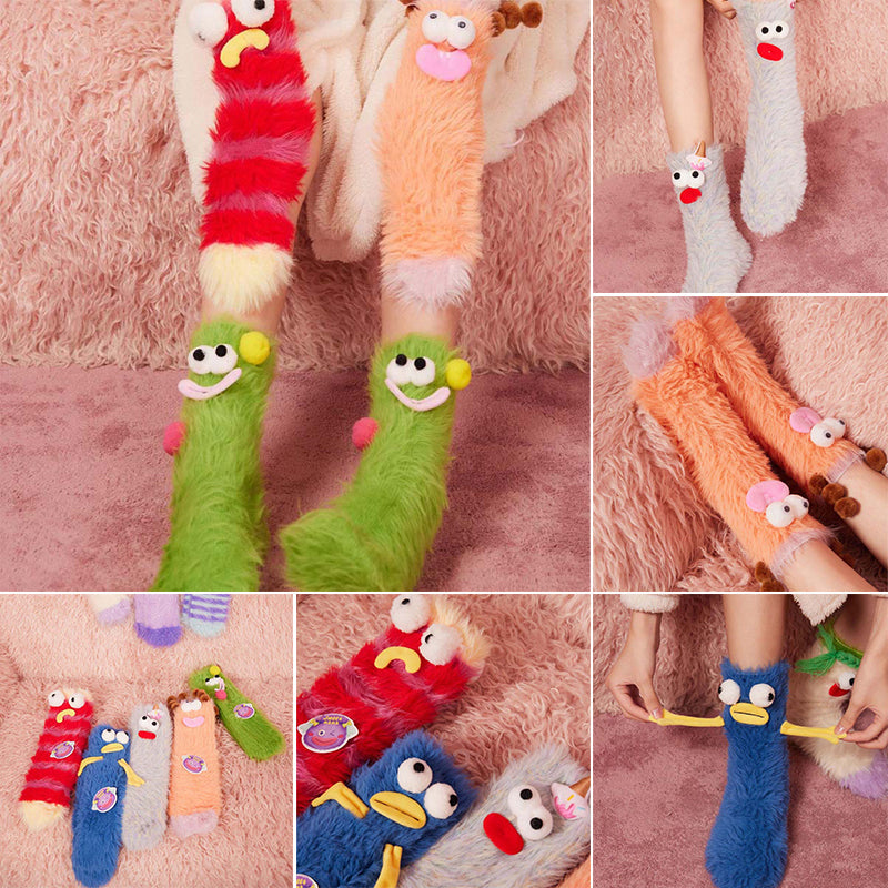 3D quirky face socks