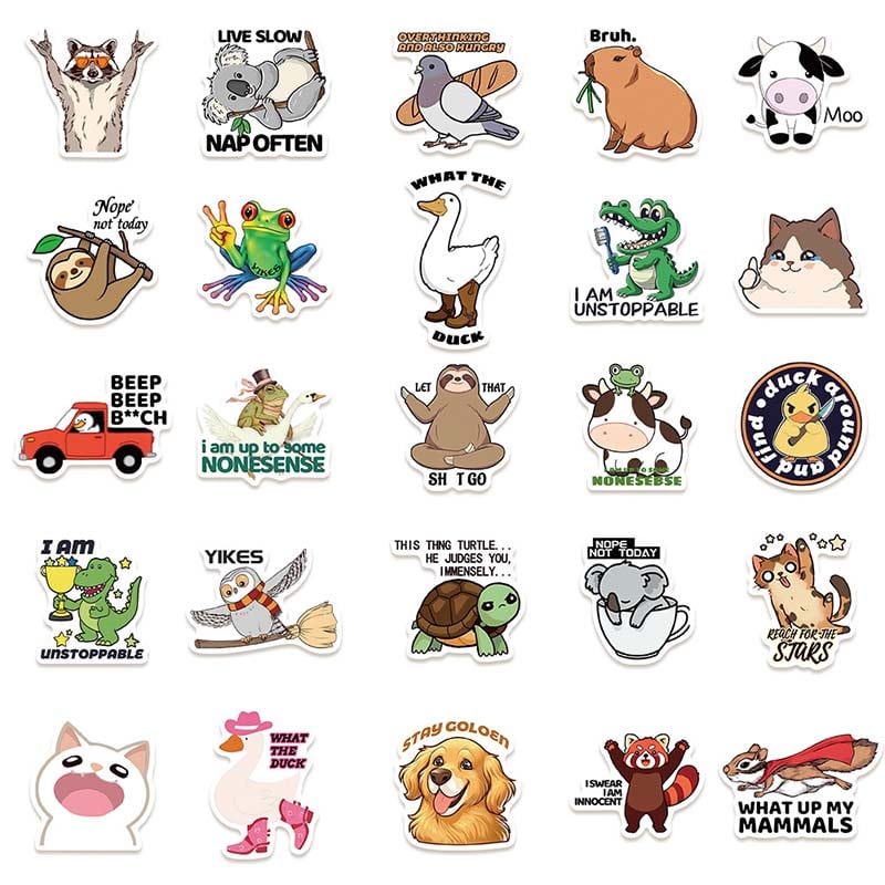 50 Funny Animal stickers