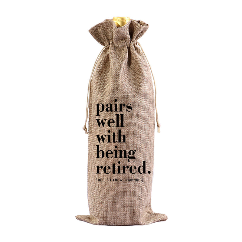 Retirement Wine Decorations Bag