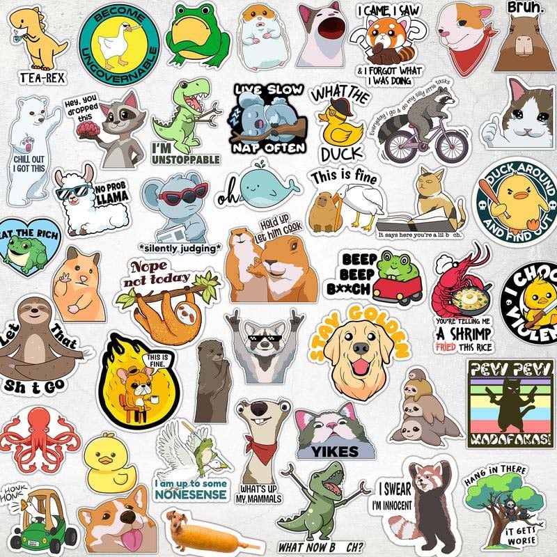 50 Funny Animal stickers