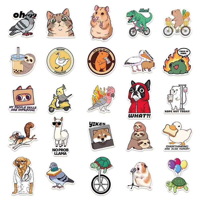 50 Funny Animal stickers