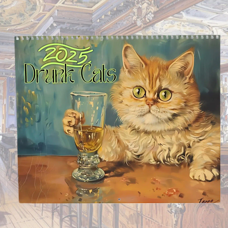 2025 Drunk Cat Calendar