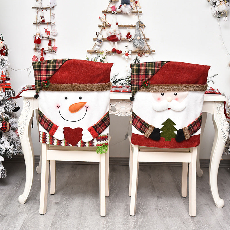 Christmas Decoration Cartoon Chair Cover