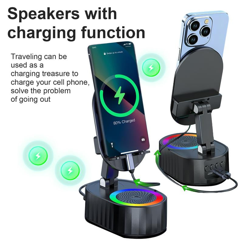 5-in-1 Wireless Speaker with Bluetooth & Adjustable Stand