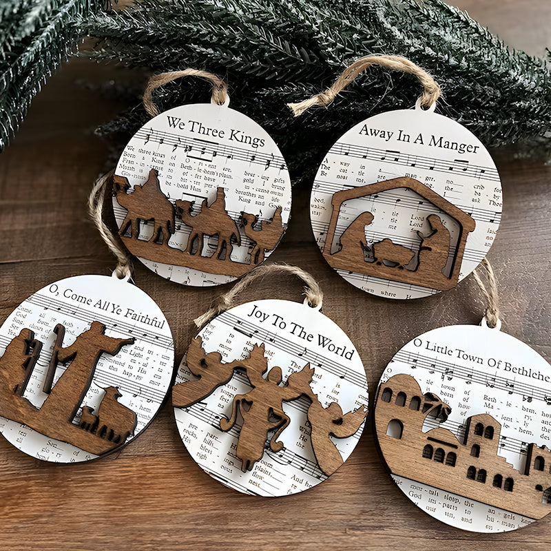 Music Sheet Nativity Ornament