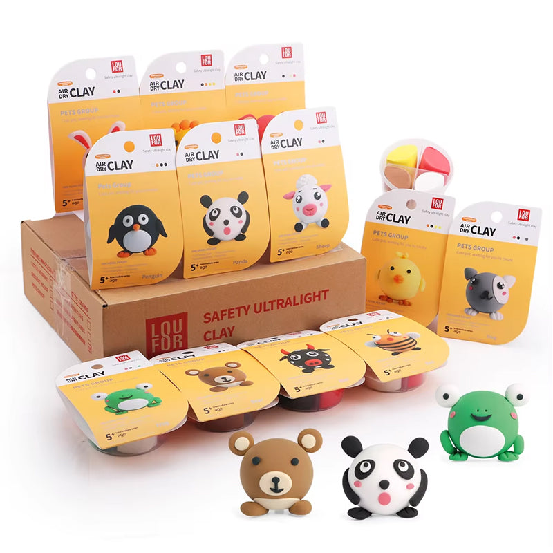 Air Dry Clay Pets Group Modelling Clay Sets for Children