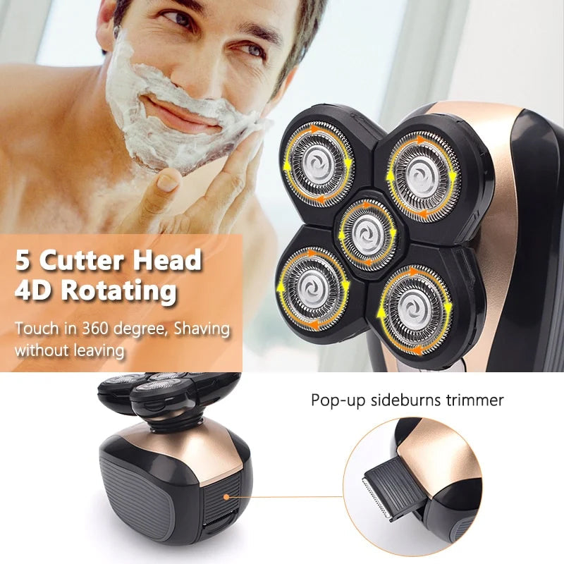 5 in 1 multifunctional 4D electric shaver