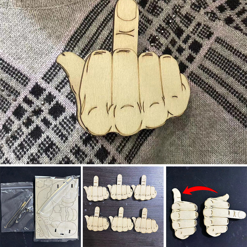 Middle Finger Brooch Material Pack