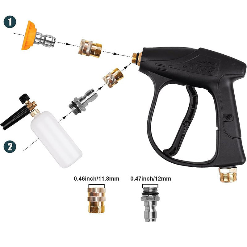 Water Spray Tool with 5 Pressure Washer Nozzles