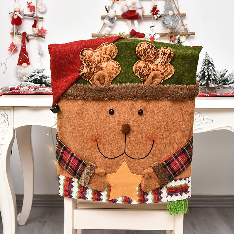 Christmas Decoration Cartoon Chair Cover