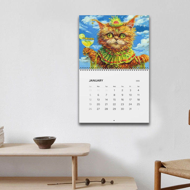 2025 Drunk Cat Calendar