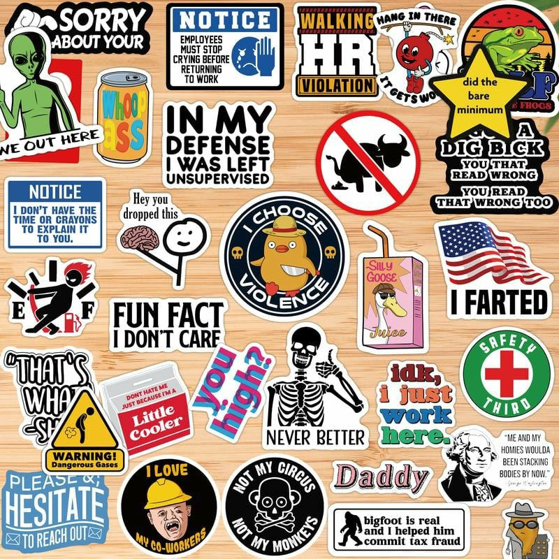 150 Funny Stickers For Adults