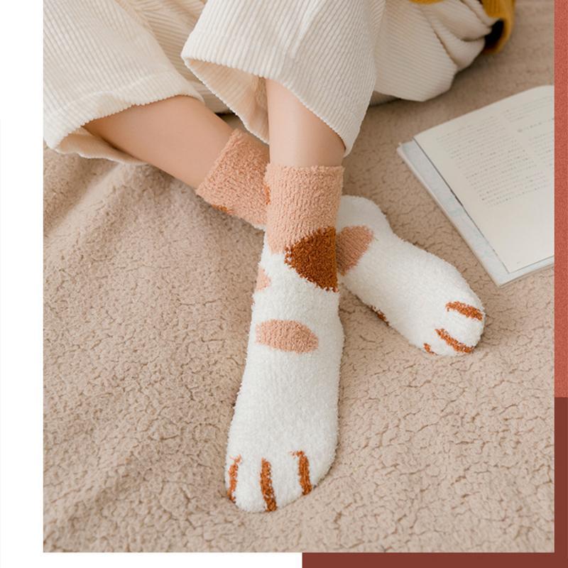 Thick Warm Cute Cat Claw Floor Socks