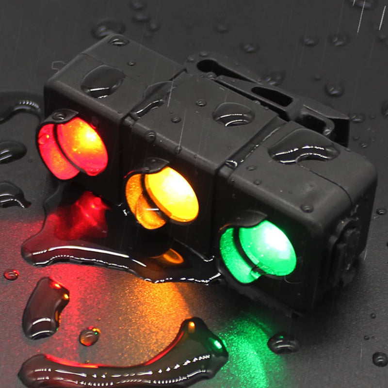 USB rechargeable three-color bicycle light