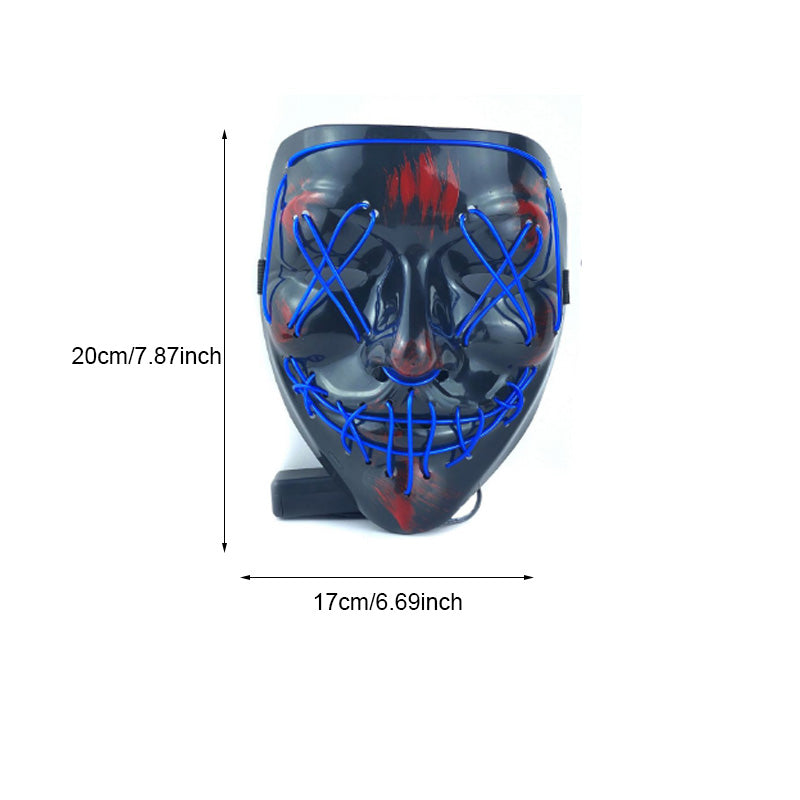 Halloween scary ghost face LED light mask