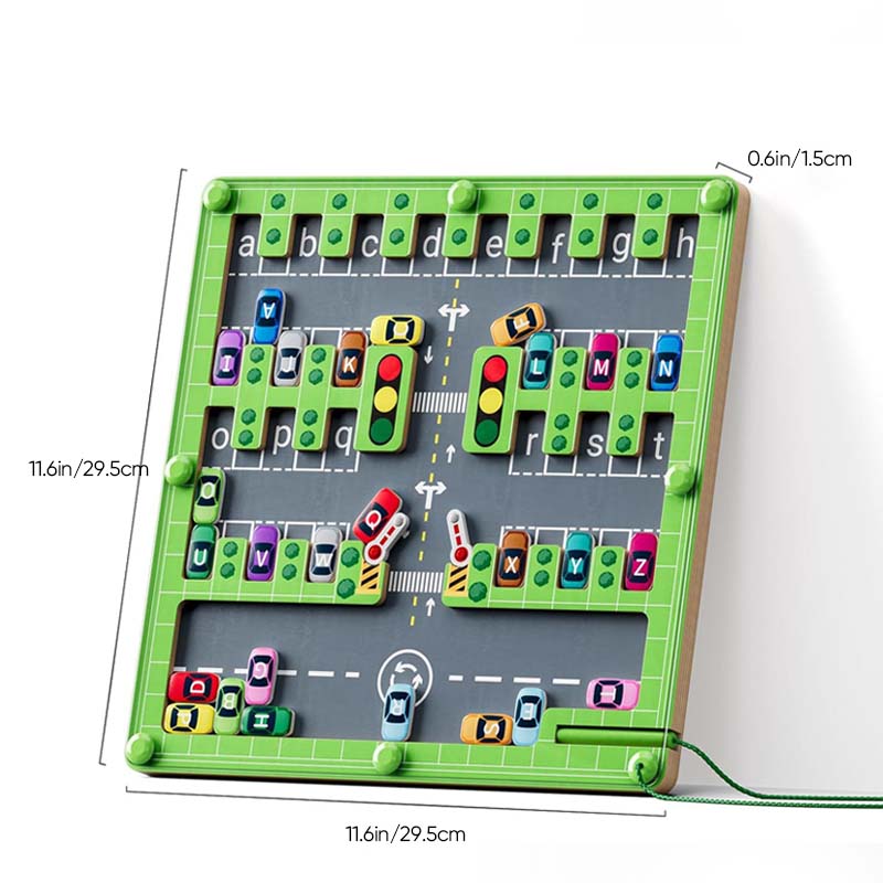 Magnetic Alphabet Car Park Toy