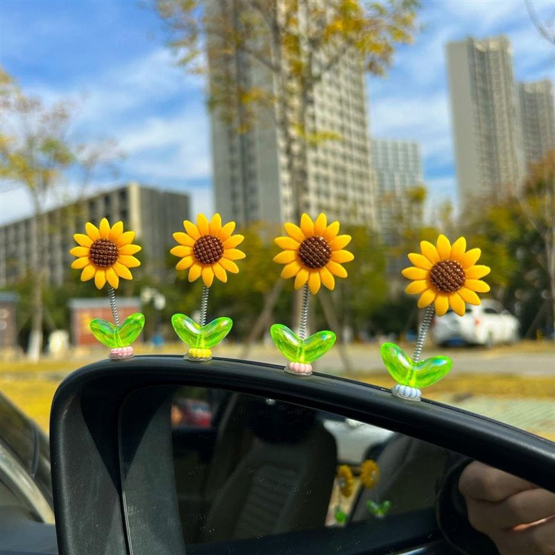 Cute Sunflower Car Ornament