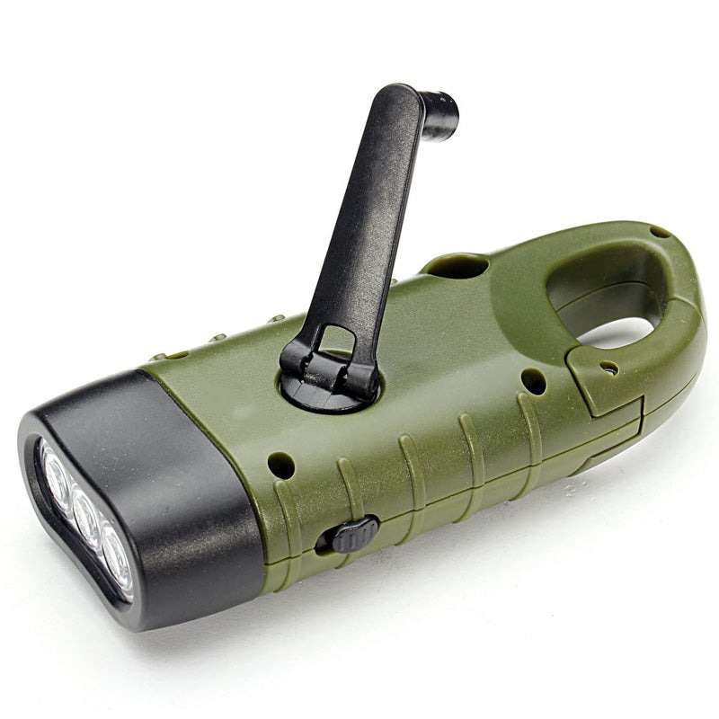 Hand Crank Solar Powered Flashlight