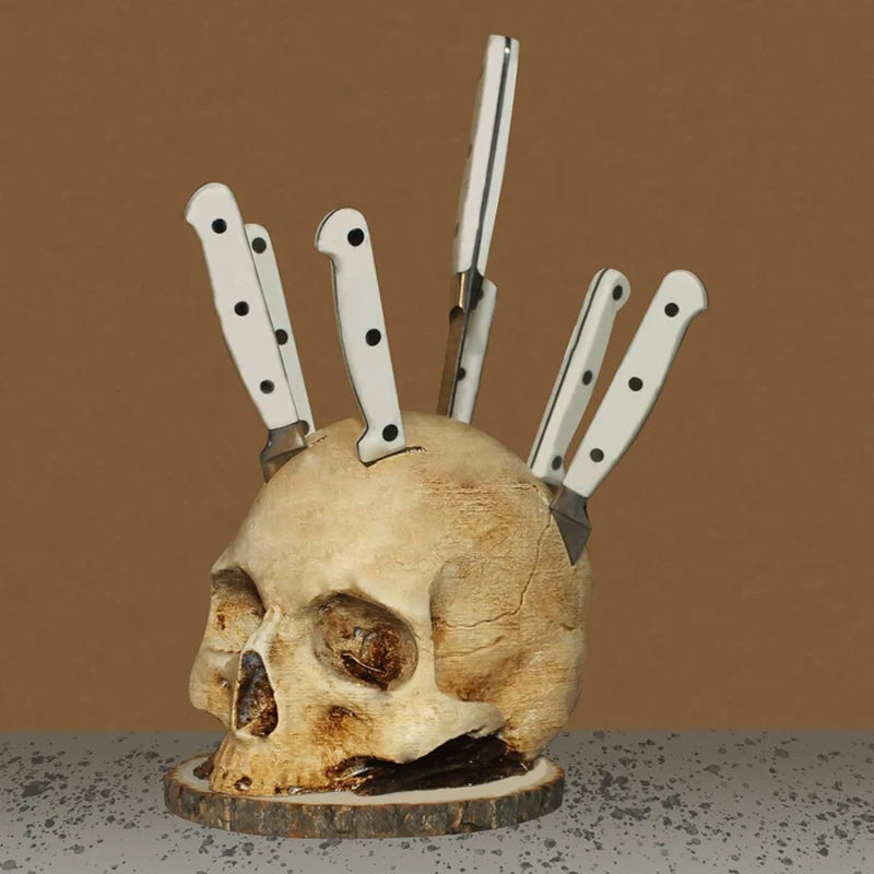 Gothic Skull Knife Holder