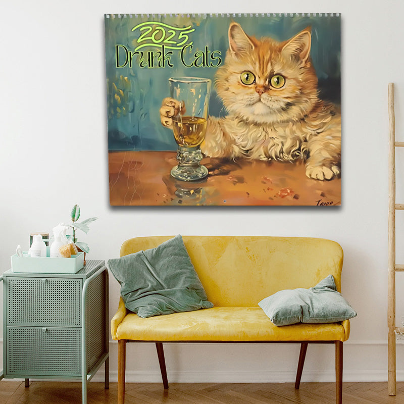 2025 Drunk Cat Calendar