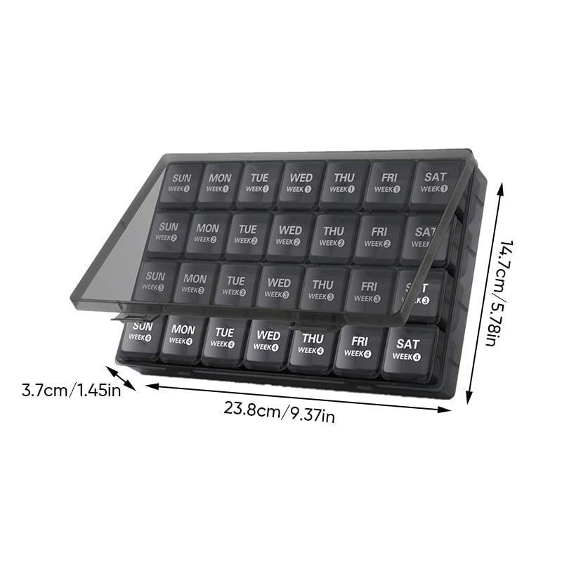 28-Compartment Large-Capacity Portable Pill Organizer