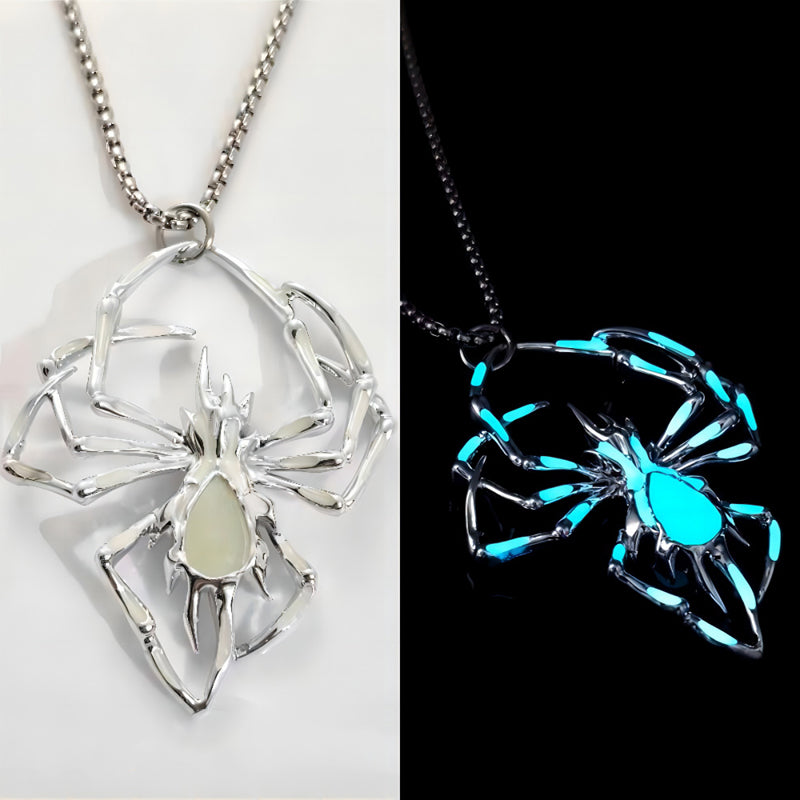 Glow-in-the-Dark 3D Spider Necklace