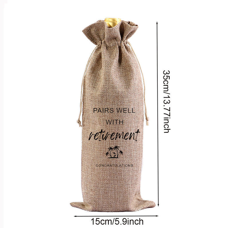 Retirement Wine Decorations Bag